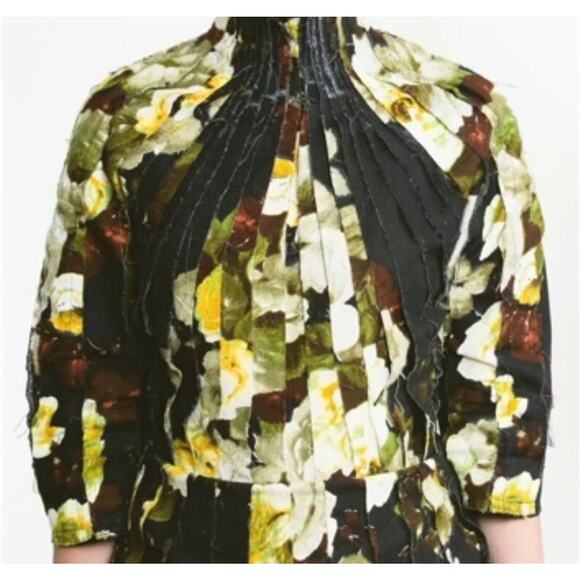 NWT H&M x Eddy Anemian 2014 Runway Blouse Tunic Open Back US 12 - Picture 4 of 13